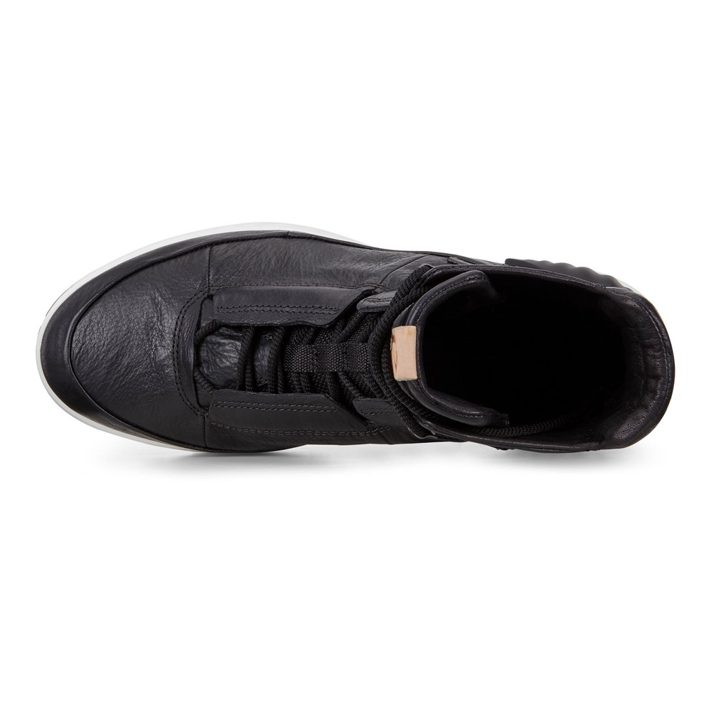 Mens Hiking Shoes - ECCO Exostrike Mid Boot - Black - 5038TGJNQ